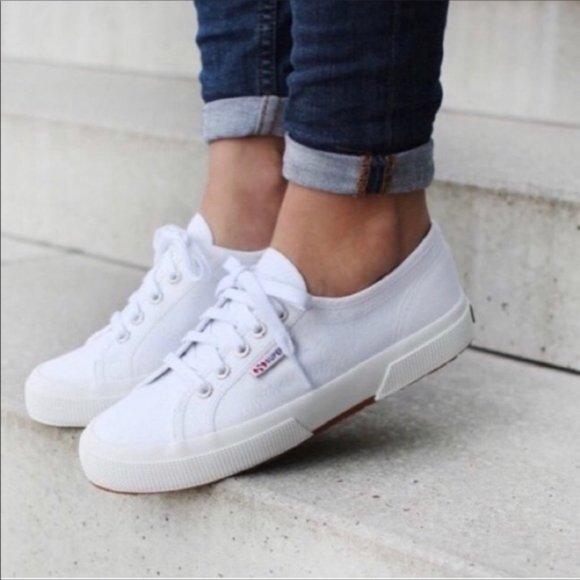 Superga Shoes - Superga White Lace-up Canvas Sneakers  41 (10)